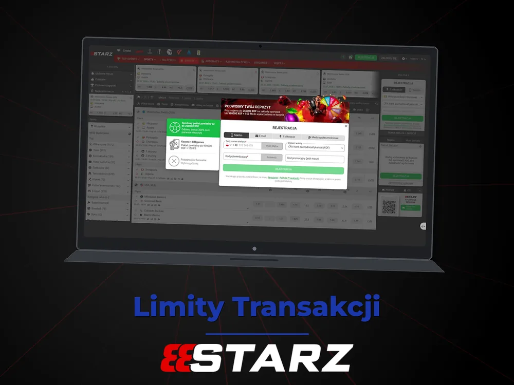 888starz - Limity Transakcji