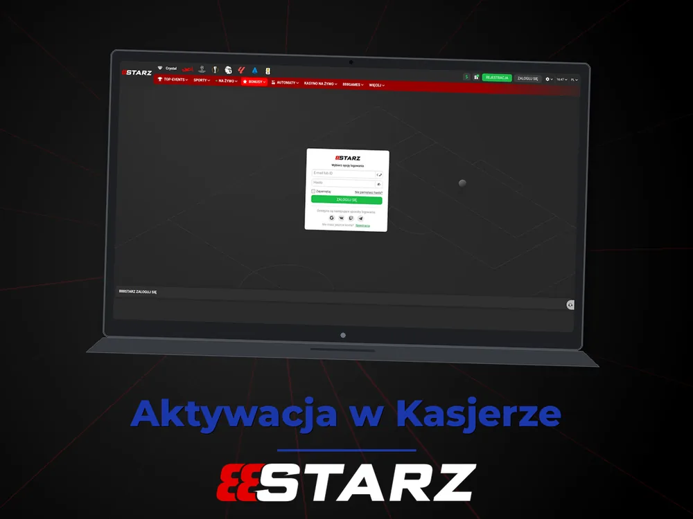 888starz - Aktywacja w Kasjerze