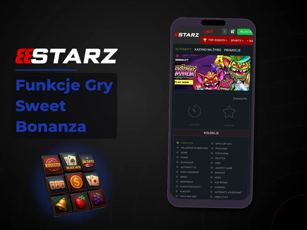 888starz - Funkcje Gry Sweet Bonanza